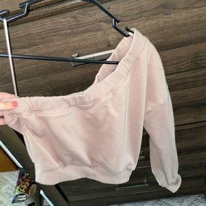 one shoulder sweatshirt